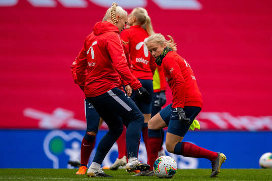 Maria Thorisdottir and Julie Blakstad of the Norwegian