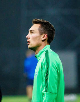 Västerås Filip Tronet innan fotbollsmatchen i Superettan