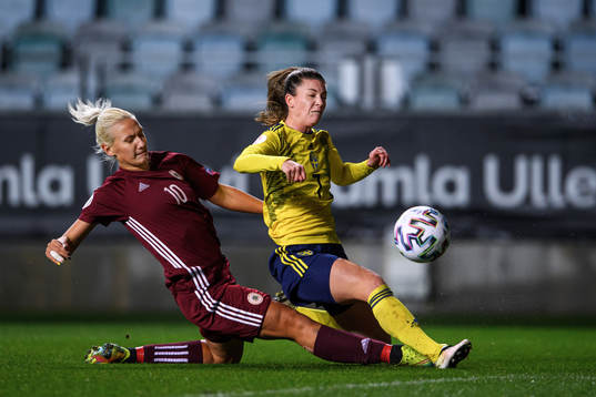 Anastasija Rocane of Latvia and Pauline Hammarlund of Sweden