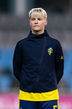 Nilla Fischer of Sweden at lineup