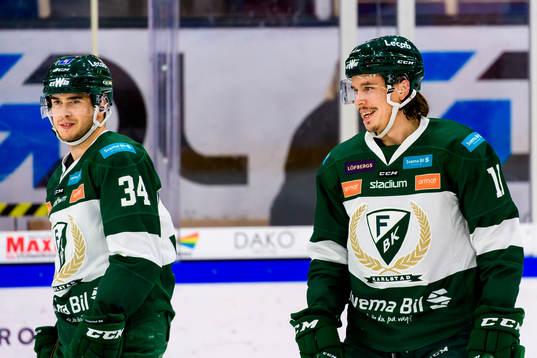 Färjestads Michael Lindqvist och Joakim Nygård