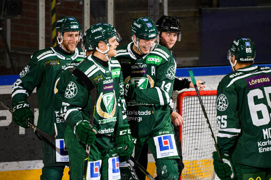 Färjestads Per Åslund , Jacob Nilsson och Victor Ejdsell