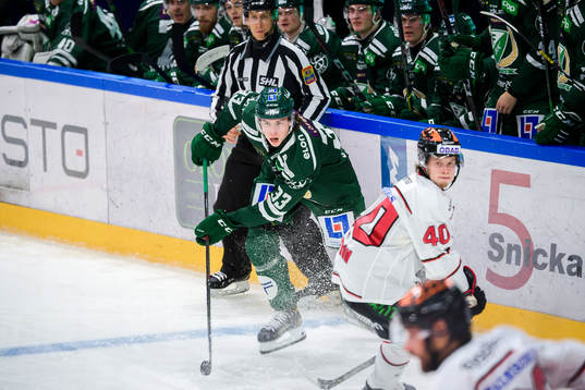Färjestads Albert Johansson och Örebros Elias Ekström