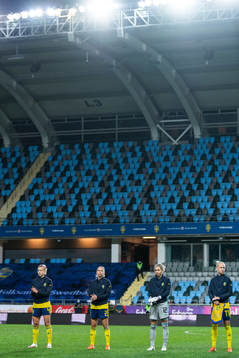 Hanna Glas, Jonna Andersson, goalkeeper Jennifer Falk and