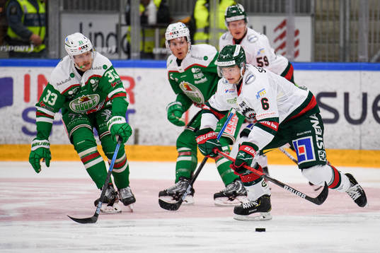 Frölundas Mattias Norlinder och Rögles Niklas Hansson