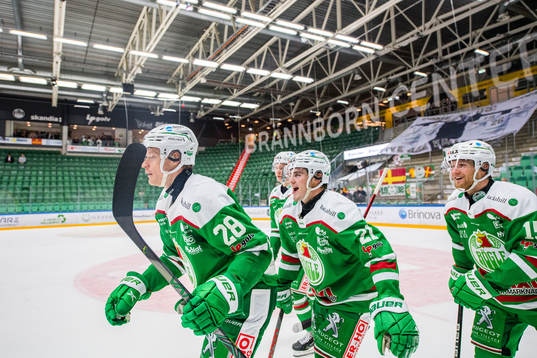 Rögles Anton Bengtsson, Nils Höglander och Simon Ryfors