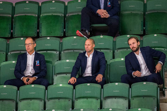 Rögles klubbdirektör Daniel Koch, sportchef Chris Abbott