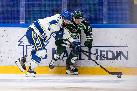Leksands Otto Paajanen och Färjestads Albert Johansson