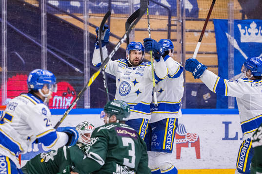 Leksands Marek Hrivík jublar