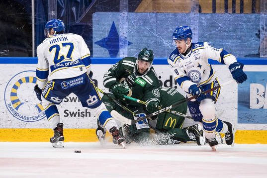 Leksands Matt Caito och Färjestads Per Åslund