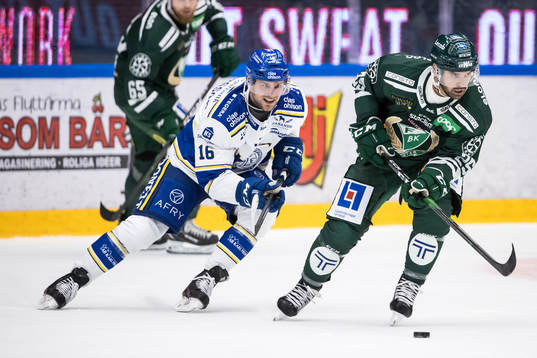 Färjestads Martin Johansson och Leksands Daniel Gunnarsson