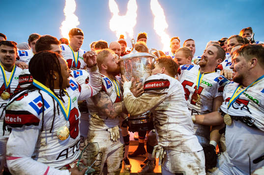 Carlstad Crusaders Darius Lewis, Mattias Eriksson,