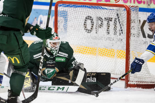 Färjestads målvakt Arvid Holm