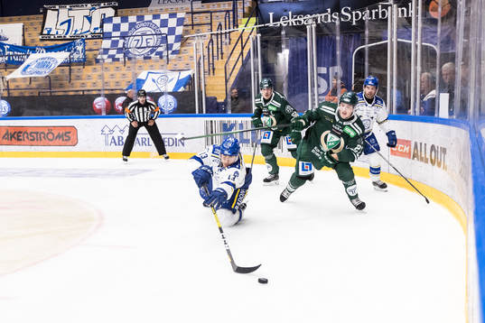 Leksands Jon Knuts och Färjestads Per Åslund