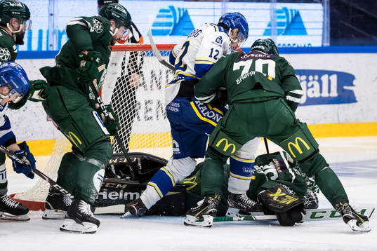 Leksands Fredrik Forsberg och Färjestads Jacob Nilsson