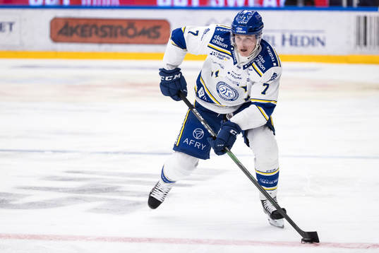 Leksands Lucas Nordsäterunder ishockeymatchen i SHL mellan