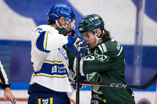 Leksands Jon Knuts och Färjestads Albert Johansson