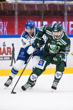 Leksands Daniel Gunnarsson och Färjestads Martin Johansson
