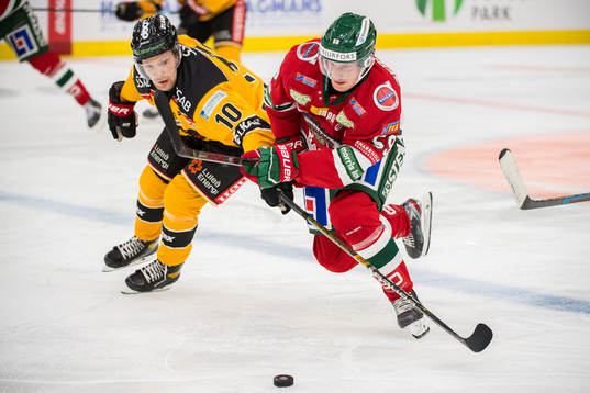 Luleås Einar Emanuelsson och Frölundas Simon Hjalmarsson