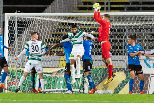 Halmstads målvakt Malkolm Nilsson Säfqvist