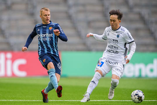 Djurgårdens Elliot Käck och Sirius Yukiya Sugita