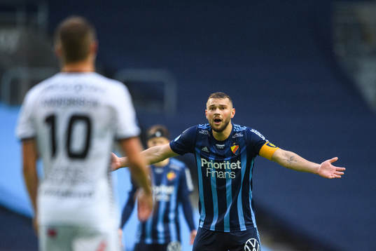 Djurgårdens Jesper Karlström reagerar