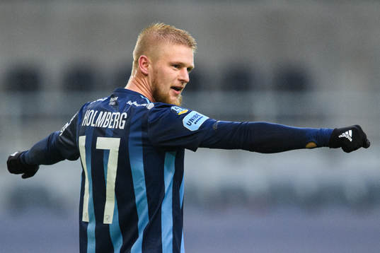 Djurgårdens Kalle Holmberg jublar