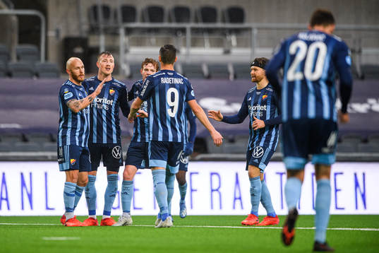 Djurgårdens spelare jublar