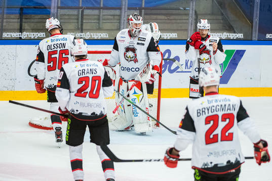 Malmö Redhawks målvakt Lars Volden och Johan Olofsson