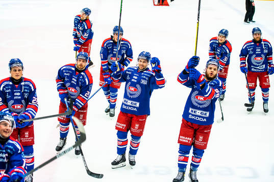 Oskarshamns spelare jublar