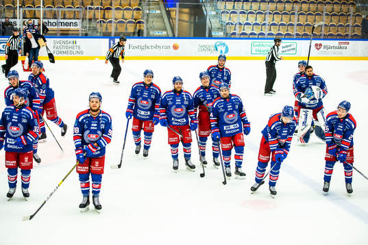 Oskarshamns spelare jublar