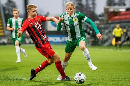 Östersunds Eirik Haugan och Hammarbys Gustav Ludwigson
