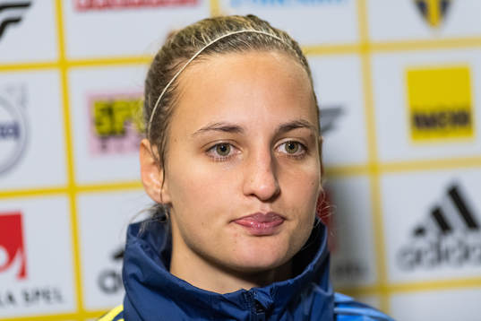 Nathalie Björn is interviewed