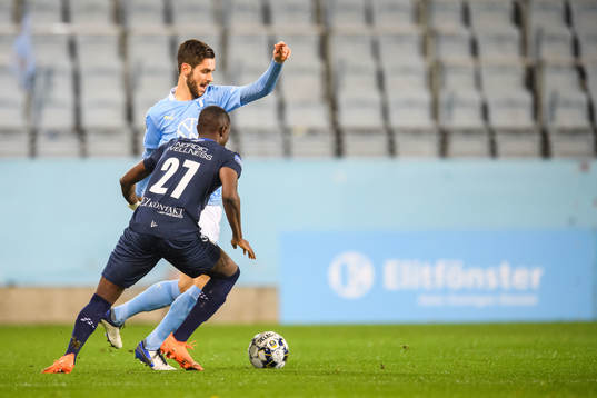 Malmö FFs Adi Nalic och IFK Göteborg Yahya Kalley