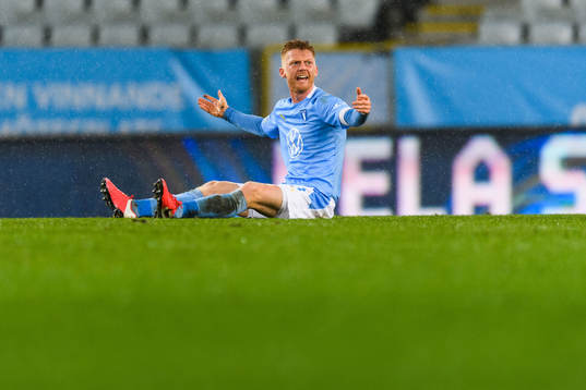 Malmö FFs Anders Christiansen reagerar