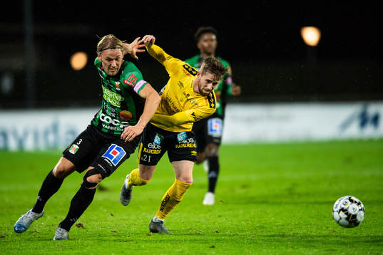 Varbergs Hampus Zachrisson och Elfsborgs Rasmus Alm