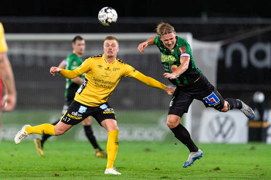 Elfsborgs Per Frick och Varbergs Hampus Zachrisson
