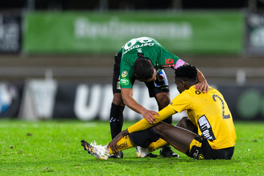 Varbergs Junes Barny och Elfsborgs Joseph Okumu