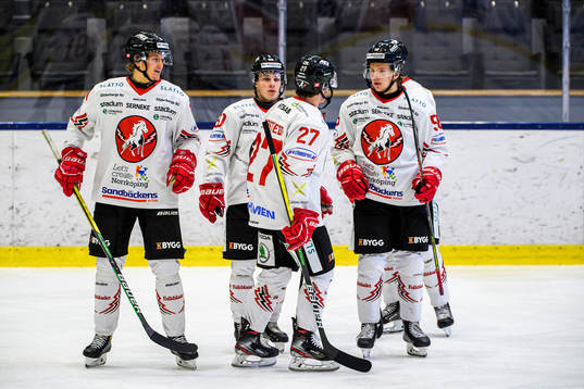 Vita Hästens Marcus Karlberg  , Arvid Degerstedt   och Kim