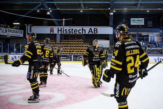 Västerås målvakt Jesper Myrenberg deppar