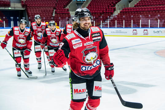Malmö Redhawks Adam Brodecki jublar