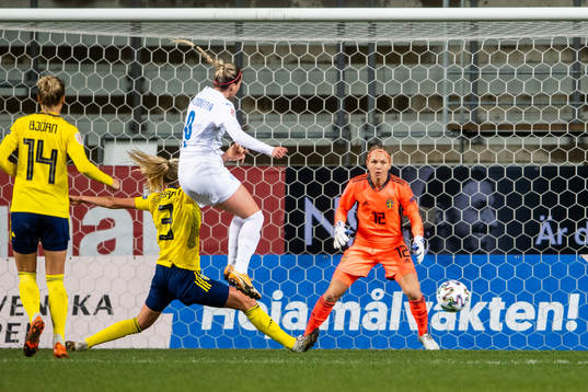 Goalkeeper Jennifer Falk of Sweden