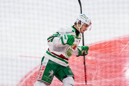 Rögles Nils Höglander jublar