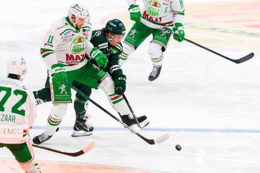 Rögles Mattias Sjögren och Färjestads Joakim Nygård