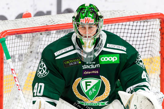 Färjestads målvakt Henrik Haukeland