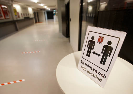 Information om Corona om att hålla avstånd