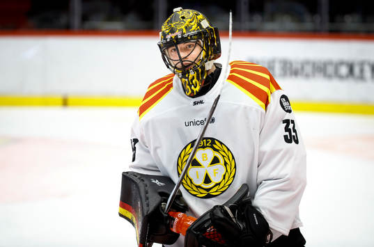 Brynäs målvakt Samuel Ersson deppar