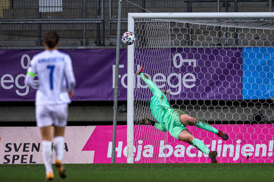 Olivia Schough of Sweden, not pictured, scores the 2-0 goal