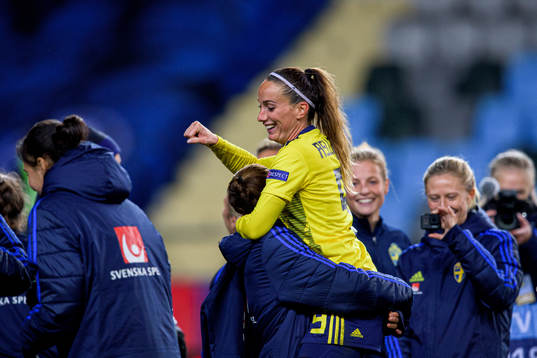 Kosovare Asllani of Sweden celebrates