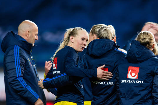 Stina Blackstenius of Sweden celebrates